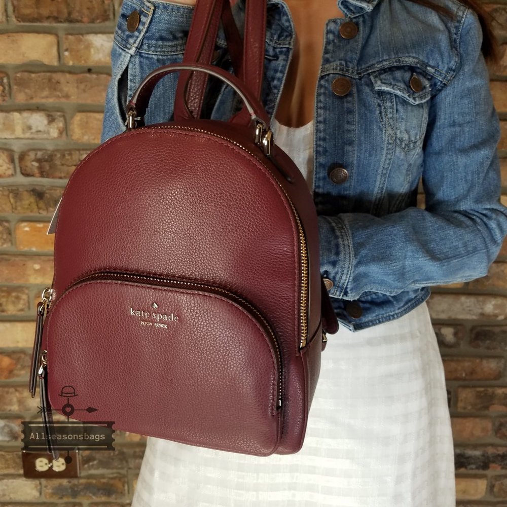 Kate Spade MEDIUM Jackson Backpack CHERRYWOOD New - Picture 9 of 14